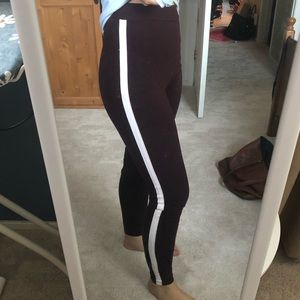 Burgundy high waisted leggings